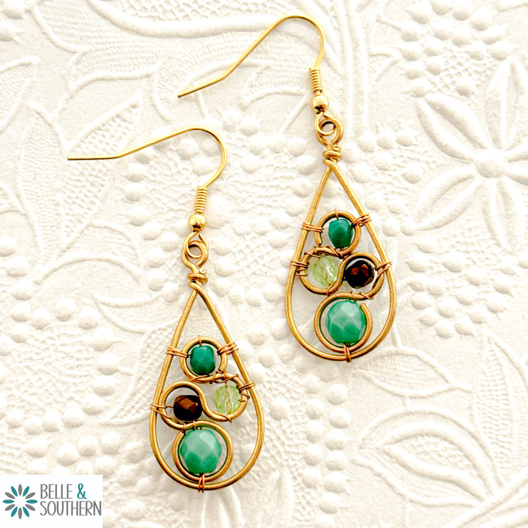 Crystal Swirl Teardrop Earrings | Belle & Southern
