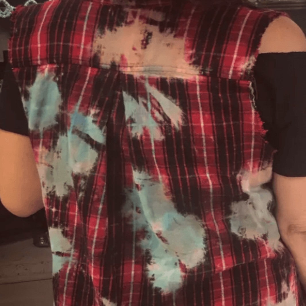 Buffalo Red Flannel Vest | Belle & Southern