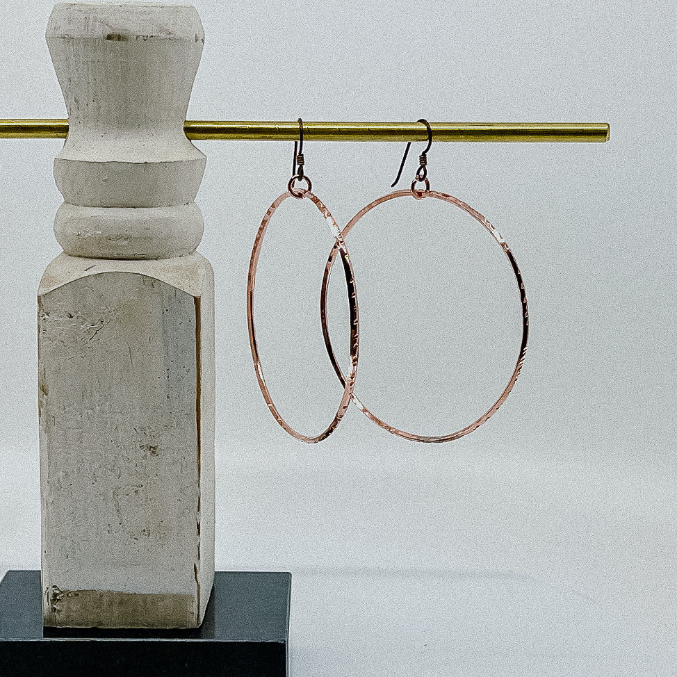 Oversized Chic Copper Hoops | Belle & Southern