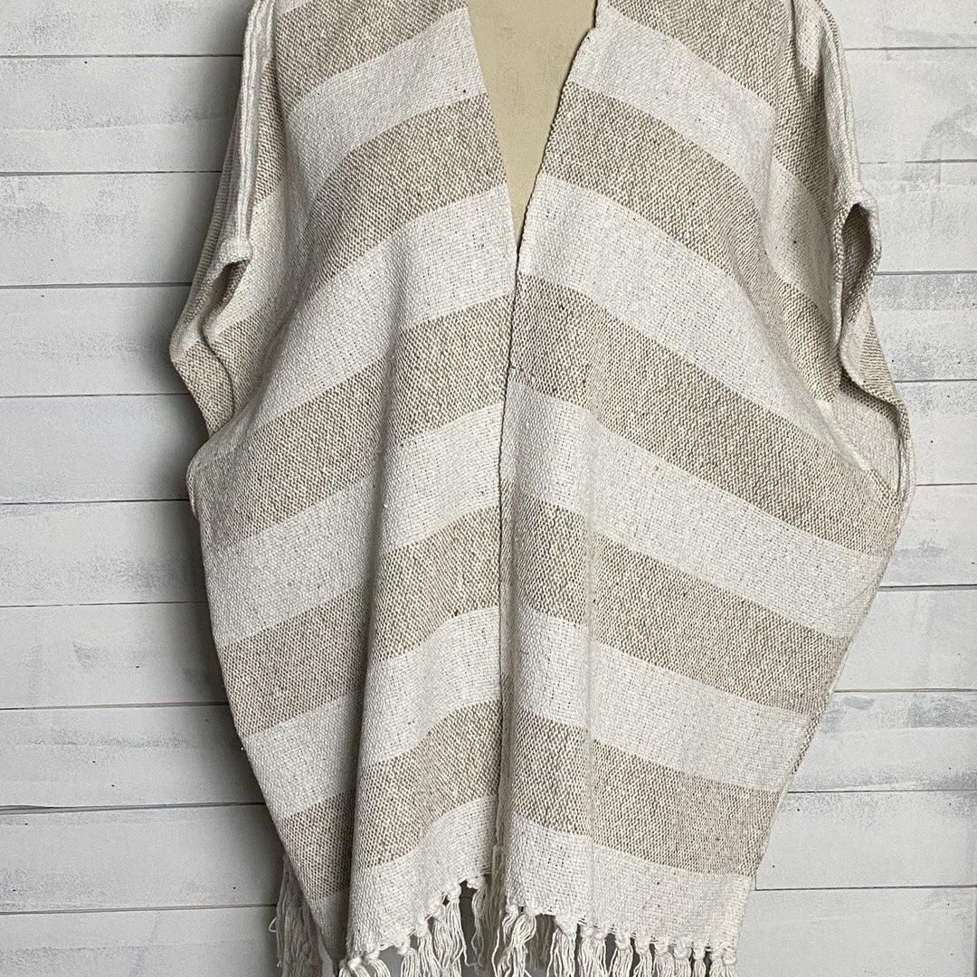 Woven Cotton Tasseled Vest | Belle & Southern