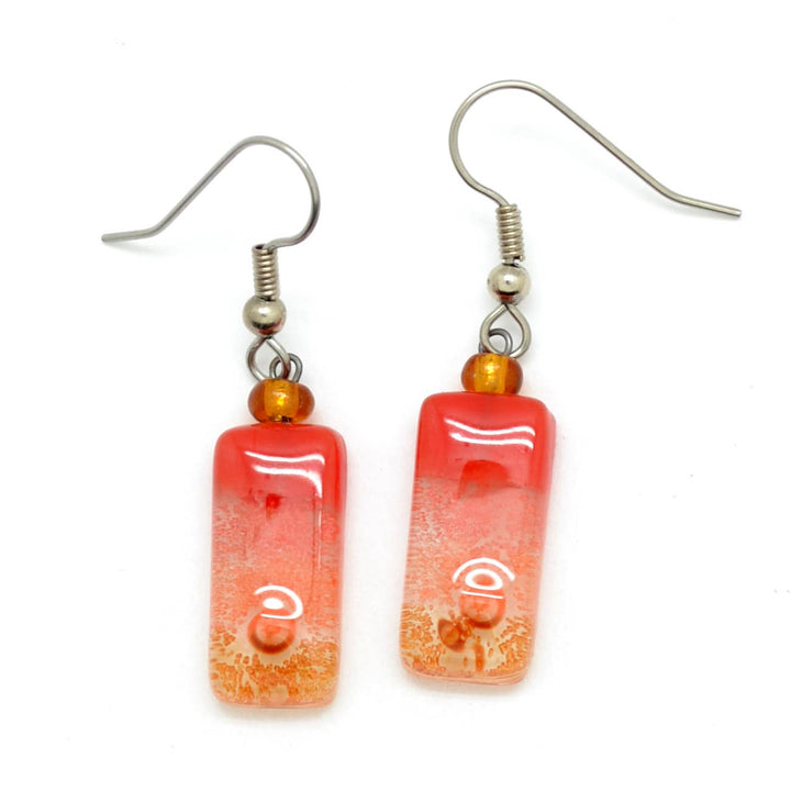 Fusion Glass Rectangle Earrings | Belle & Southern