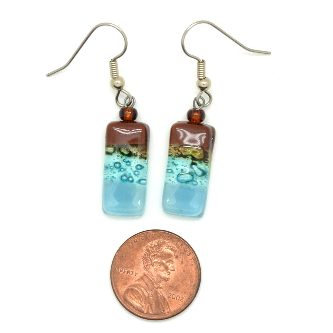 Fusion Glass Rectangle Earrings | Belle & Southern