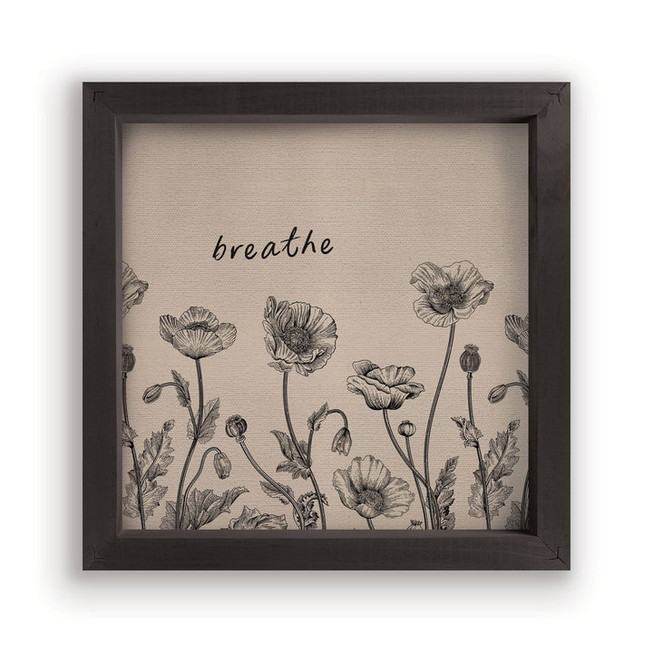 Framed Breathe Linen Print