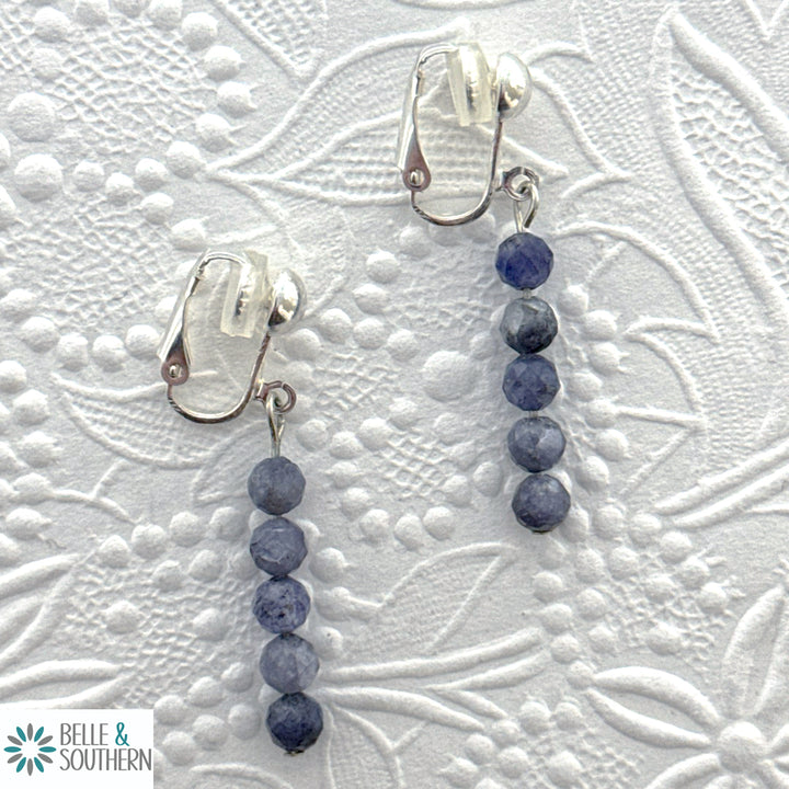 Clip On Me Tanzanite Earrings | Belle & Southern