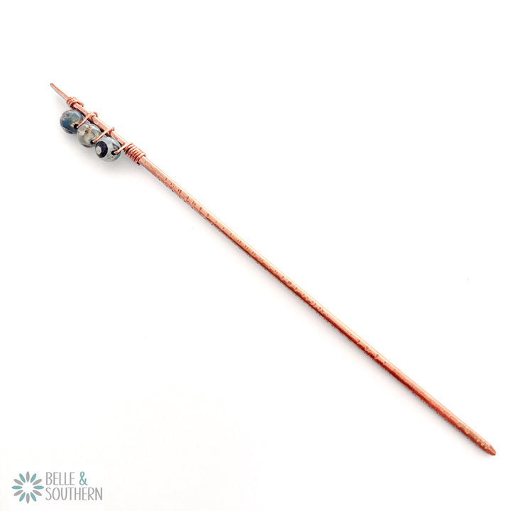 DZI Agate Copper Hair Stick – Flair for the Hair
