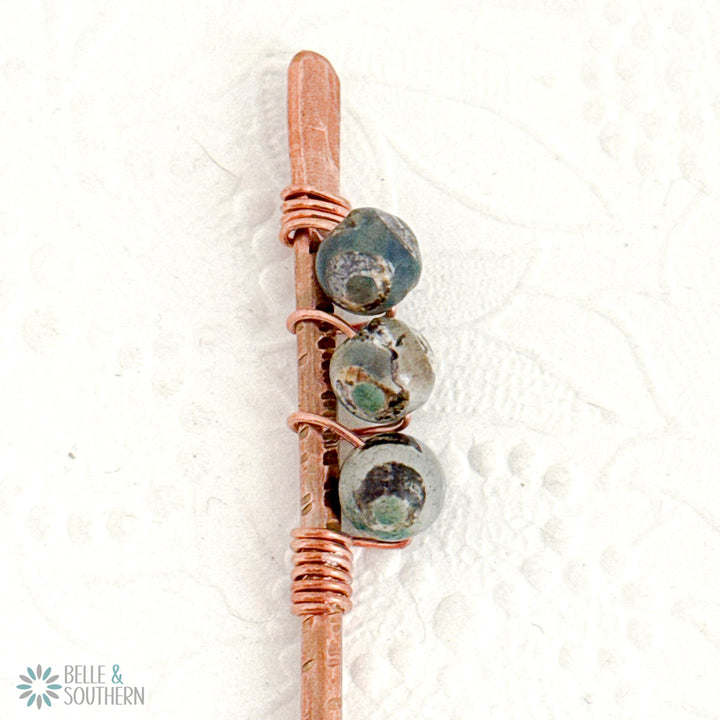 DZI Agate Copper Hair Stick – Flair for the Hair