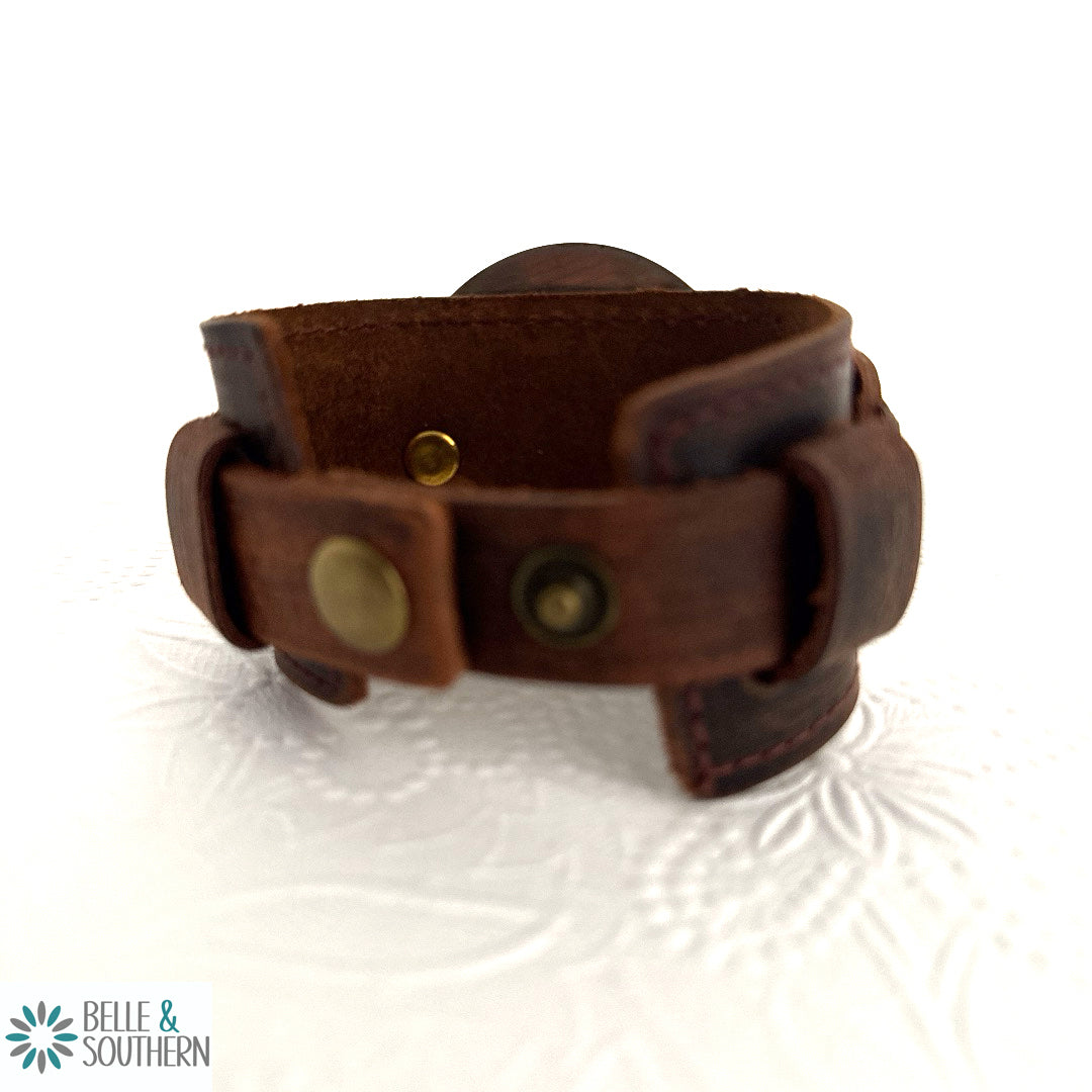 Follow Your Heart Leather Cuff | Belle & Southern