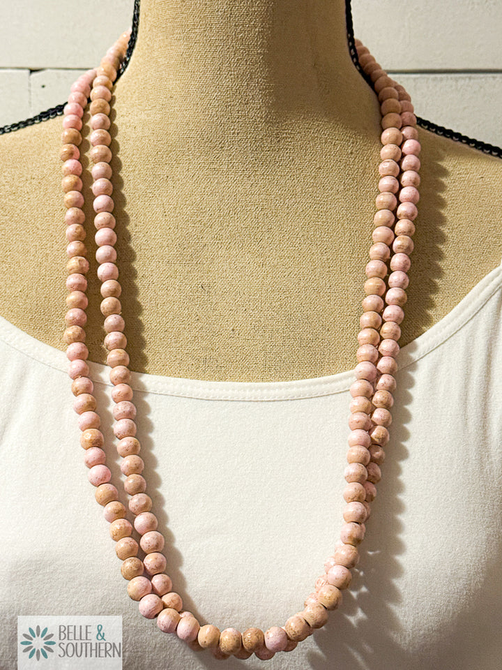 Hand Dyed Teakwood Necklace