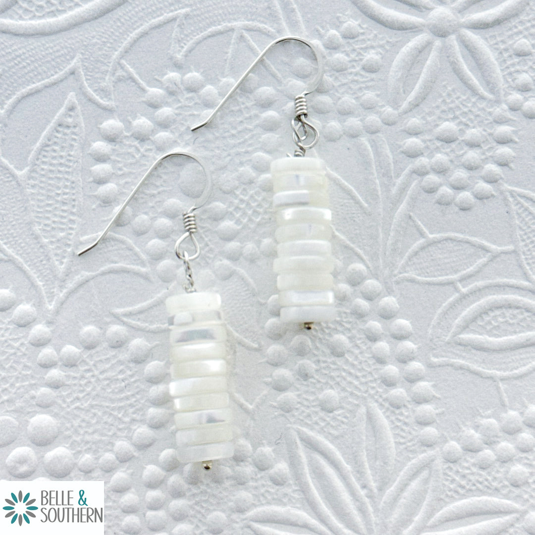 Mother My Pearl Heishi Earrings | Belle & Southern