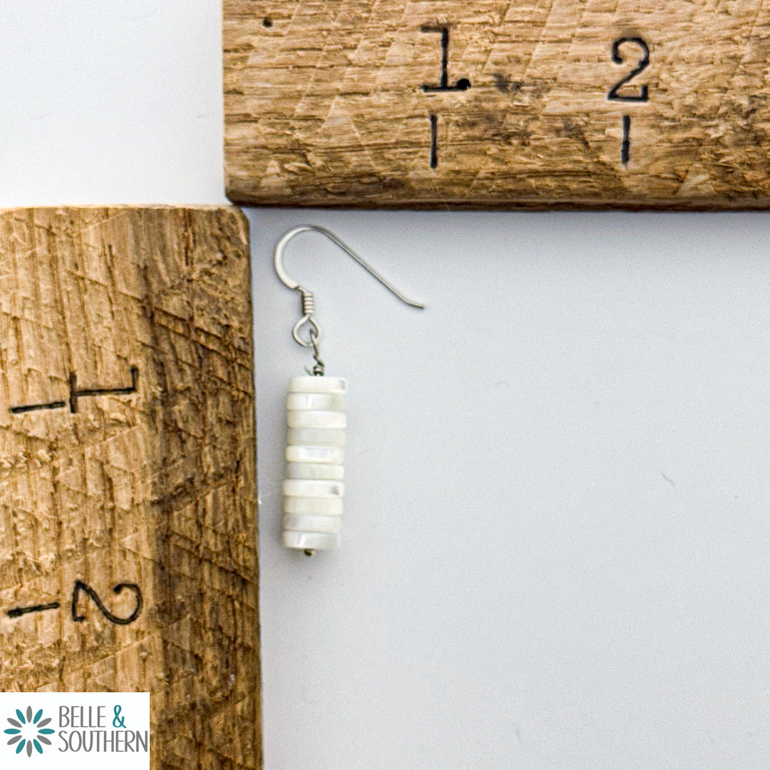 Mother My Pearl Heishi Earrings | Belle & Southern