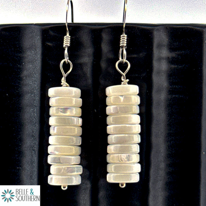 Mother My Pearl Heishi Earrings | Belle & Southern