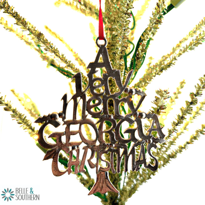 Ornament - A Very Merry Home State Designs - Georgia | Belle & Southern