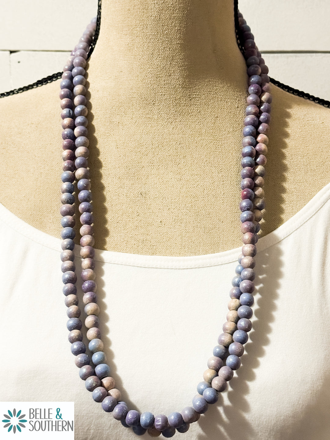 Periwinkle Teakwood Necklace