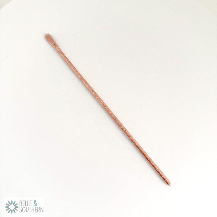 Petite Textured Copper Hair Stick Full Photo