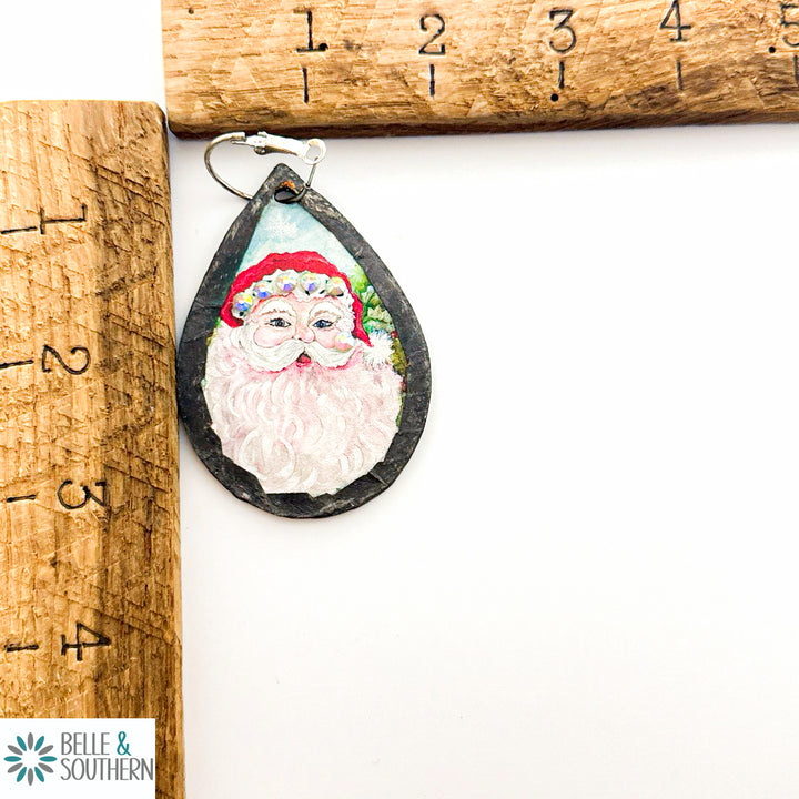 Santa Leather Earrings