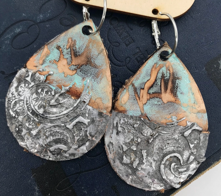 Soldered Paisley Teardrop Earrings