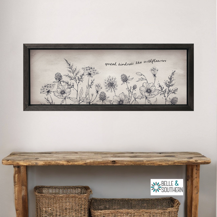 Spread Kindness Life Wildflowers Framed Print | Belle & Southern