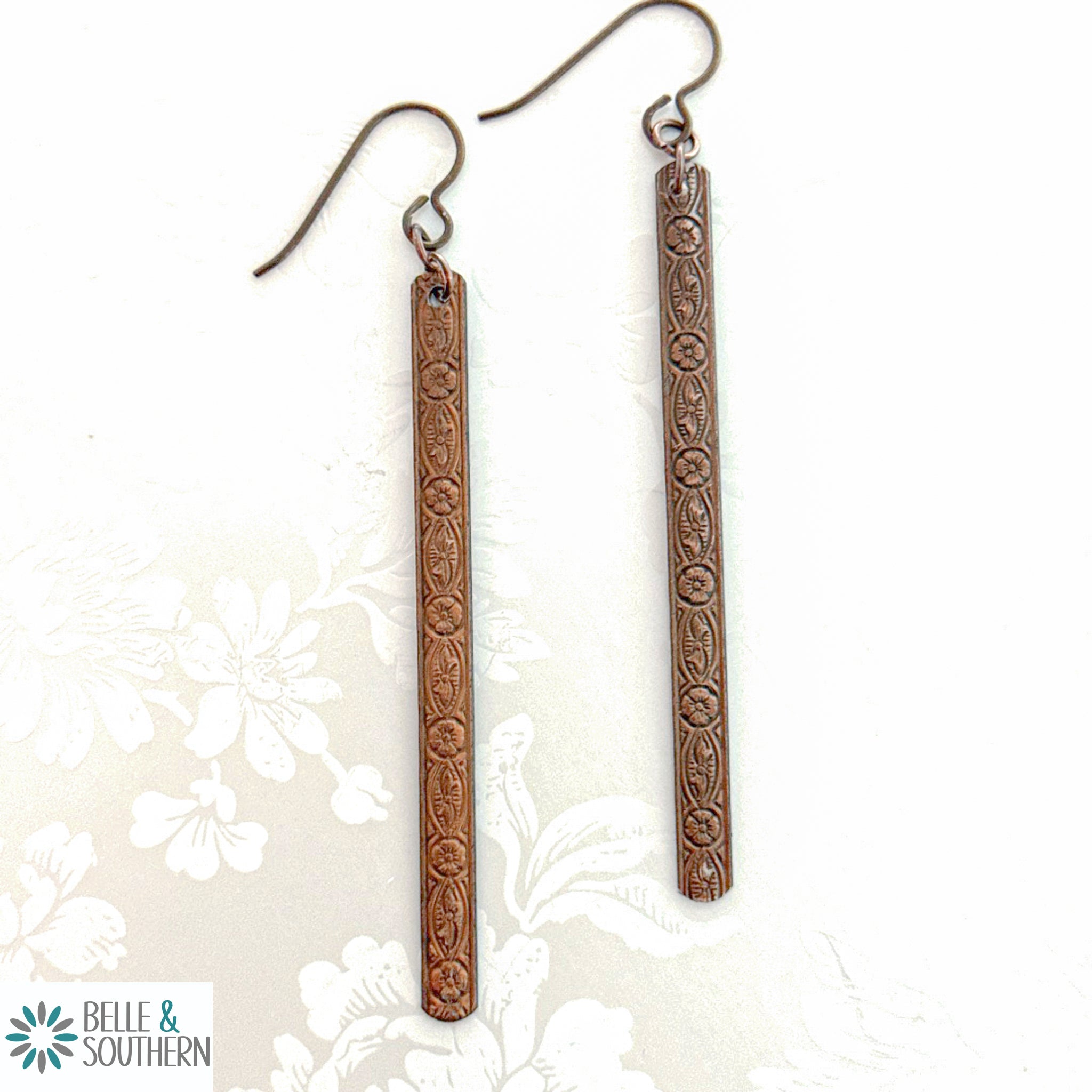 Stamped earrings sale