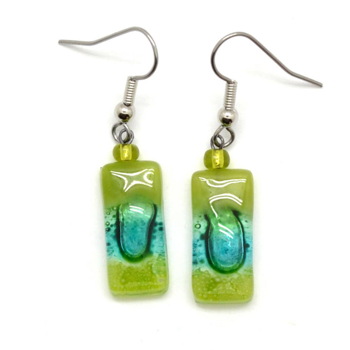Fusion Glass Rectangle Earrings | Belle & Southern