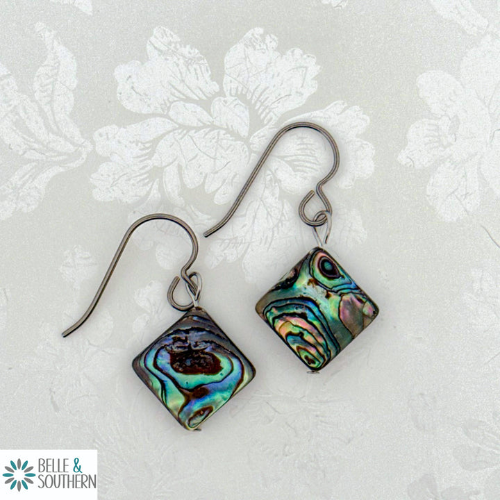 Squared Away in Abalone Earrings