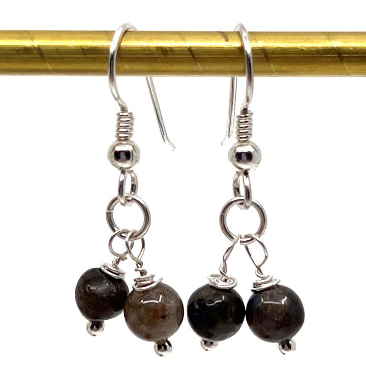 Rock Me A Stone Earrings-Chocolate Labradorite Drop Earrings| Belle & Southern