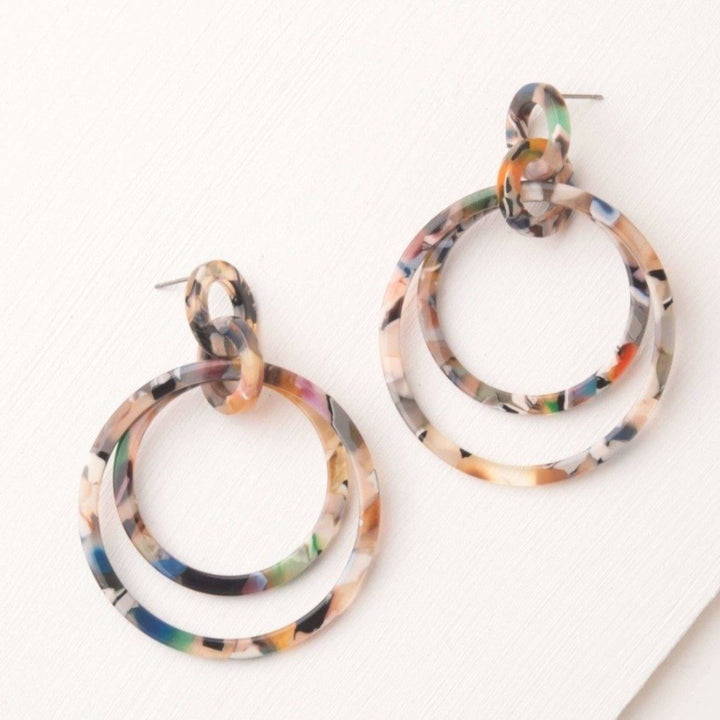 Marigold Resin Hoop Dangle Earrings | Belle & Southern