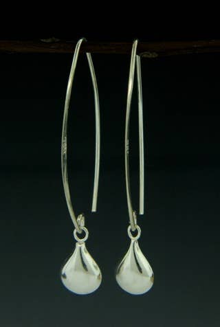 Silver Kissed Teardrop Earrings | Belle & Southern