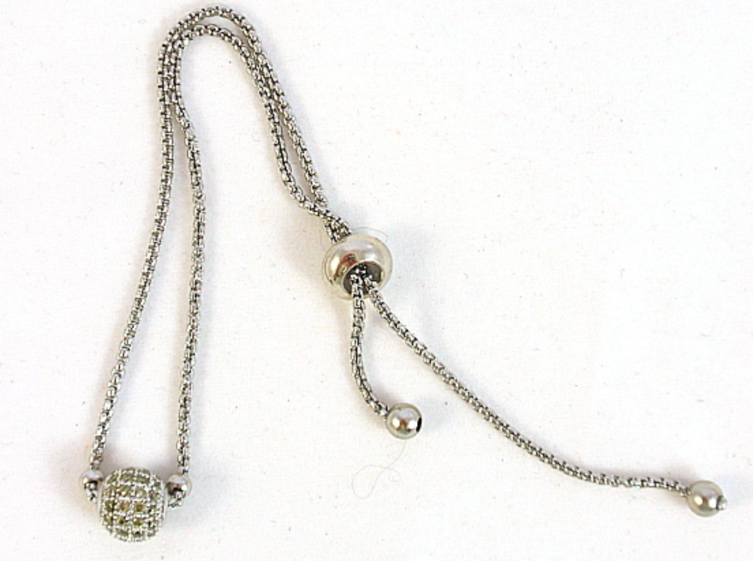 Stainless and Crystal Adjustable Bracelet | Belle & Southern