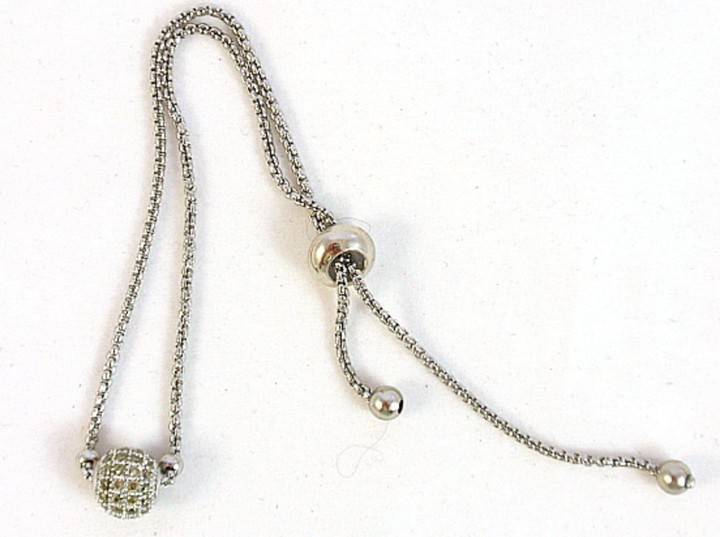 Stainless and Crystal Adjustable Bracelet | Belle & Southern
