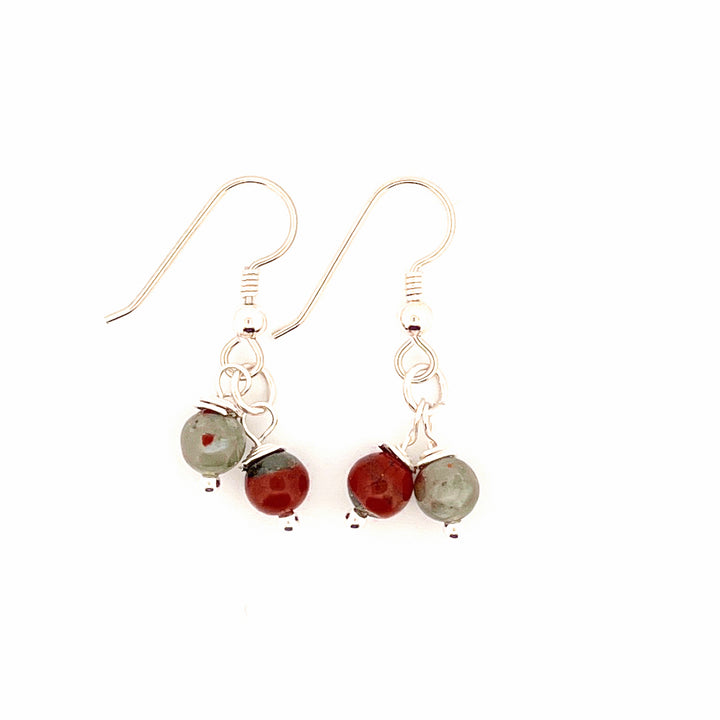 Rock Me A Stone_Vulcan Jasper Drop Earrings | Belle & Southern